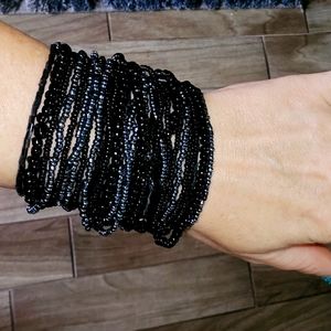 Multi-strand Black beaded bracelet